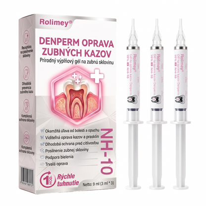 Rolimey® DenPerm – Prírodný gél na vypĺňanie defektov skloviny pri liečbe kazových lézií🧨
