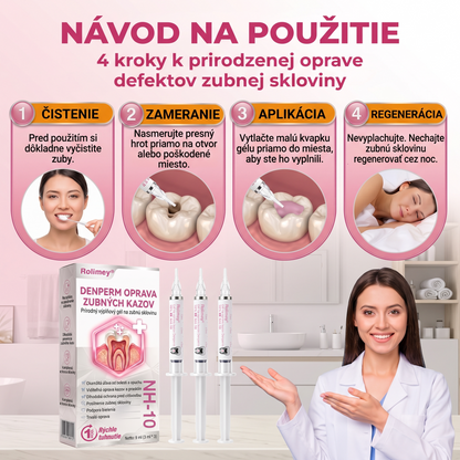 Rolimey® DenPerm – Prírodný gél na vypĺňanie defektov skloviny pri liečbe kazových lézií🧨