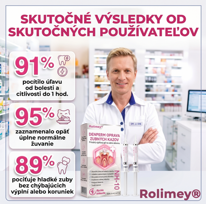 Rolimey® DenPerm – Prírodný gél na vypĺňanie defektov skloviny pri liečbe kazových lézií🧨
