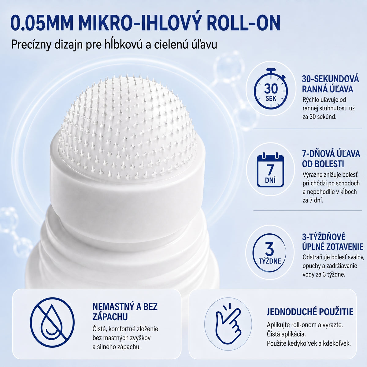 OFICIÁLNY OBCHOD | IFMAGIC® 0,05 mm Mikroneedle Rýchlo Pôsobiaci Roll-On na Úľavu Kĺbov a Kostí🎇