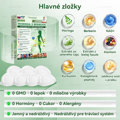 Oficiálny obchod  | 👩‍⚕️ 𝗟𝘂𝘅𝗮𝗿𝗶𝘀𝗲® Moringa X Berberín 10-In-1 Pokročilý Nano Mikroihla Nálepka(Raz denne, viditeľné zmeny za 7 dní) ✅ Obezita, cukrovka, spánková apnoe a problémy so kĺbmi💎